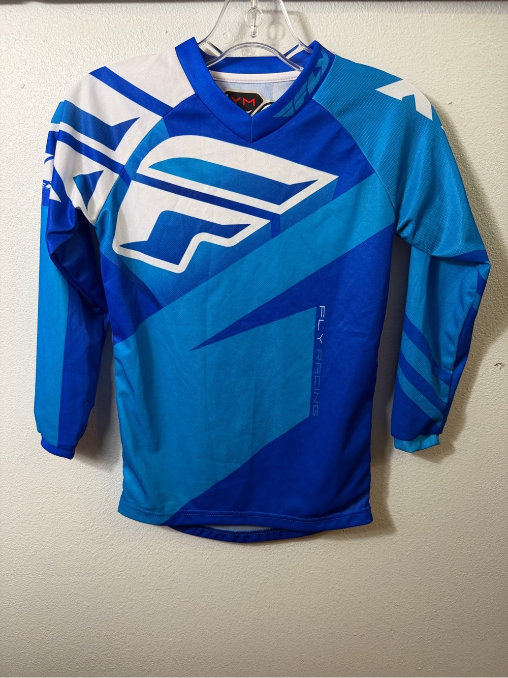 Fly Racing Kids' Blue Graphic Long Sleeve Motocross Jersey